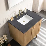 Laurent 30" Single Vanity, Light Natural Oak w/ 3 CM Charcoal Soapstone Top
