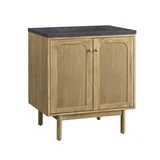 Laurent 30" Single Vanity, Light Natural Oak w/ 3 CM Charcoal Soapstone Top