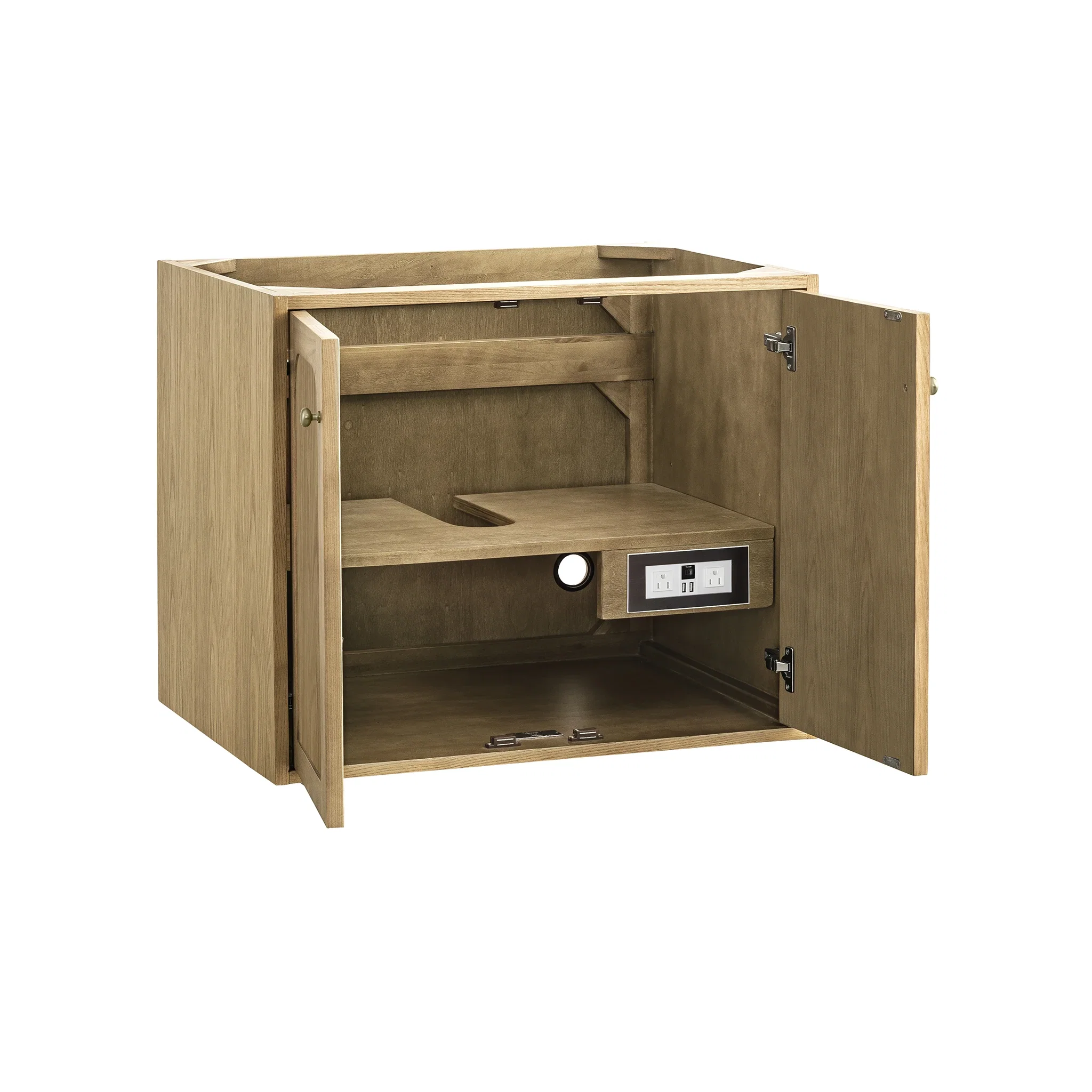 Laurent 30" Single Vanity, Light Natural Oak w/ 3 CM Eternal Jasmine Pearl Top