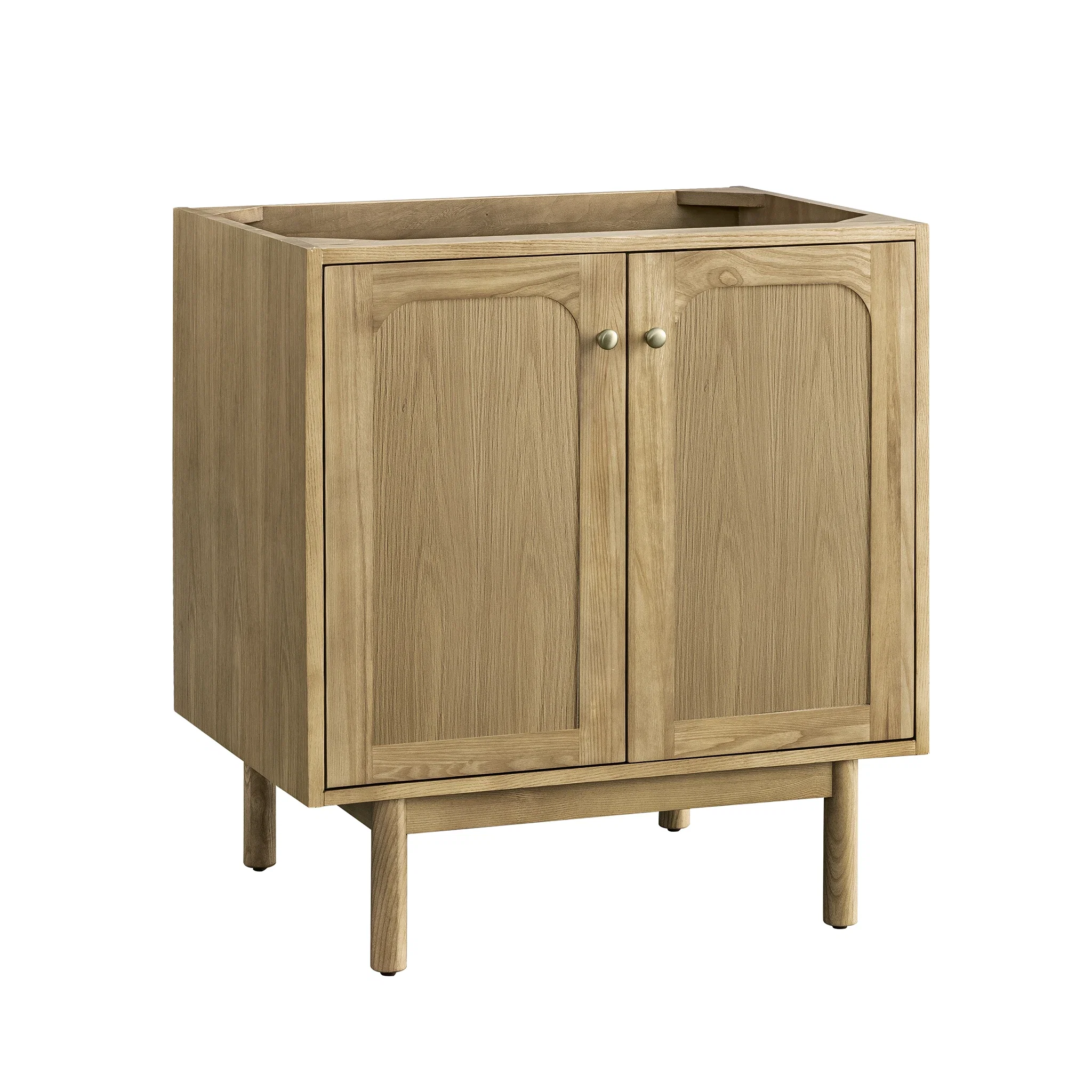 Laurent 30" Single Vanity, Light Natural Oak w/ 3 CM Eternal Jasmine Pearl Top
