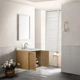 Laurent 30" Single Vanity, Light Natural Oak w/ 3 CM Ethereal Noctis Top