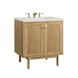 Laurent 30" Single Vanity, Light Natural Oak w/ 3 CM Lime Delight Top