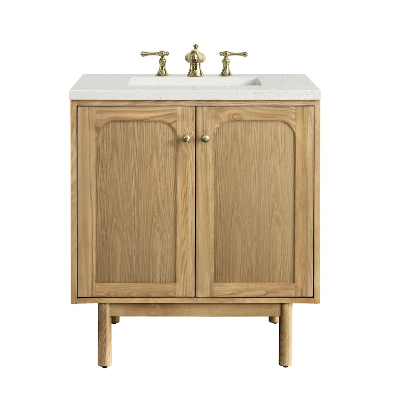 Laurent 30" Single Vanity, Light Natural Oak w/ 3 CM Lime Delight Top