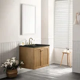 Laurent 30" Single Vanity, Light Natural Oak, w/ 3 CM Phantome Eclos Top