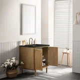 Laurent 30" Single Vanity, Light Natural Oak, w/ 3 CM Phantome Eclos Top