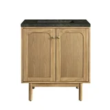 Laurent 30" Single Vanity, Light Natural Oak, w/ 3 CM Phantome Eclos Top