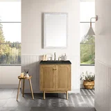 Laurent 30" Single Vanity, Light Natural Oak, w/ 3 CM Phantome Eclos Top