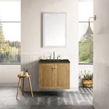 Laurent 30" Single Vanity, Light Natural Oak, w/ 3 CM Phantome Eclos Top