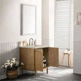 Laurent 30" Single Vanity, Light Natural Oak, w/ 3 CM Siberian Silestone Top