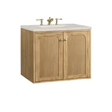 Laurent 30" Single Vanity, Light Natural Oak, w/ 3 CM Siberian Silestone Top