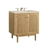 Laurent 30" Single Vanity, Light Natural Oak, w/ 3 CM Tajnar Eclos Top