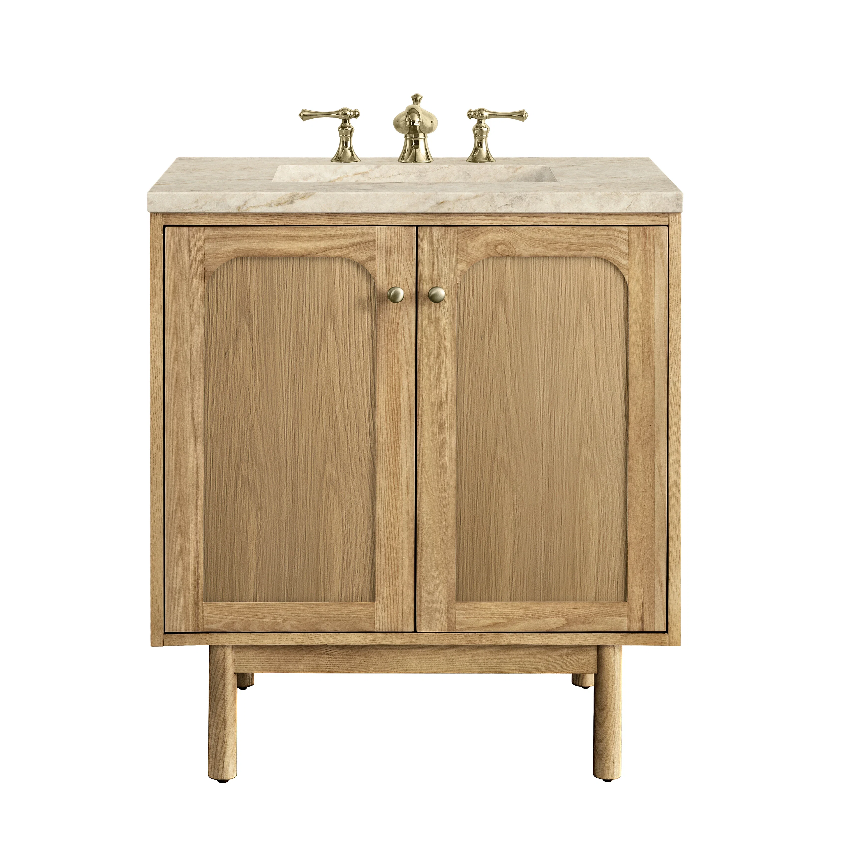 Laurent 30" Single Vanity, Light Natural Oak, w/ 3 CM Tajnar Eclos Top