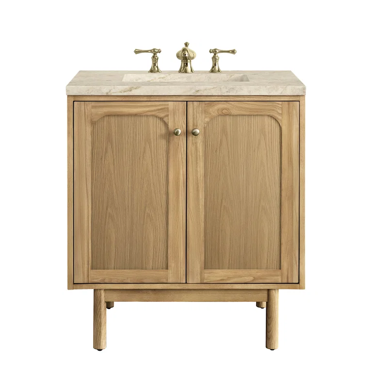 Laurent 30" Single Vanity, Light Natural Oak, w/ 3 CM Tajnar Eclos Top