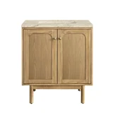 Laurent 30" Single Vanity, Light Natural Oak, w/ 3 CM Tajnar Eclos Top