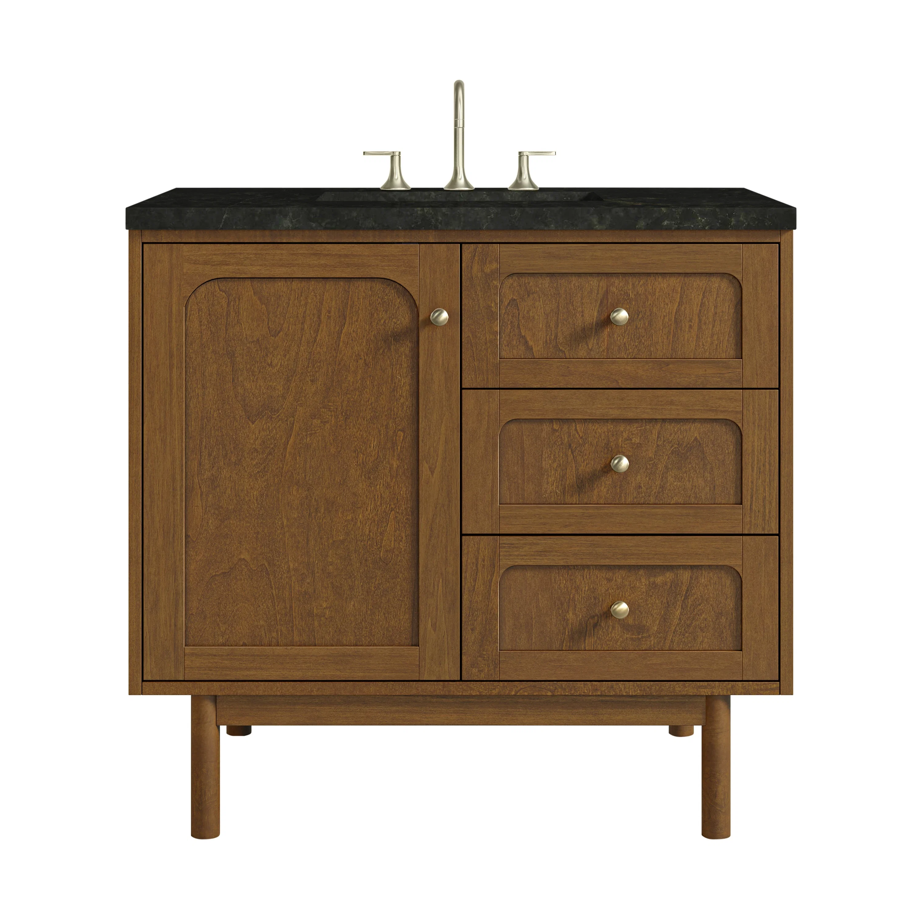 Laurent 36" Single Vanity, Honey Oak w/ 3 CM Phantome Eclos Top