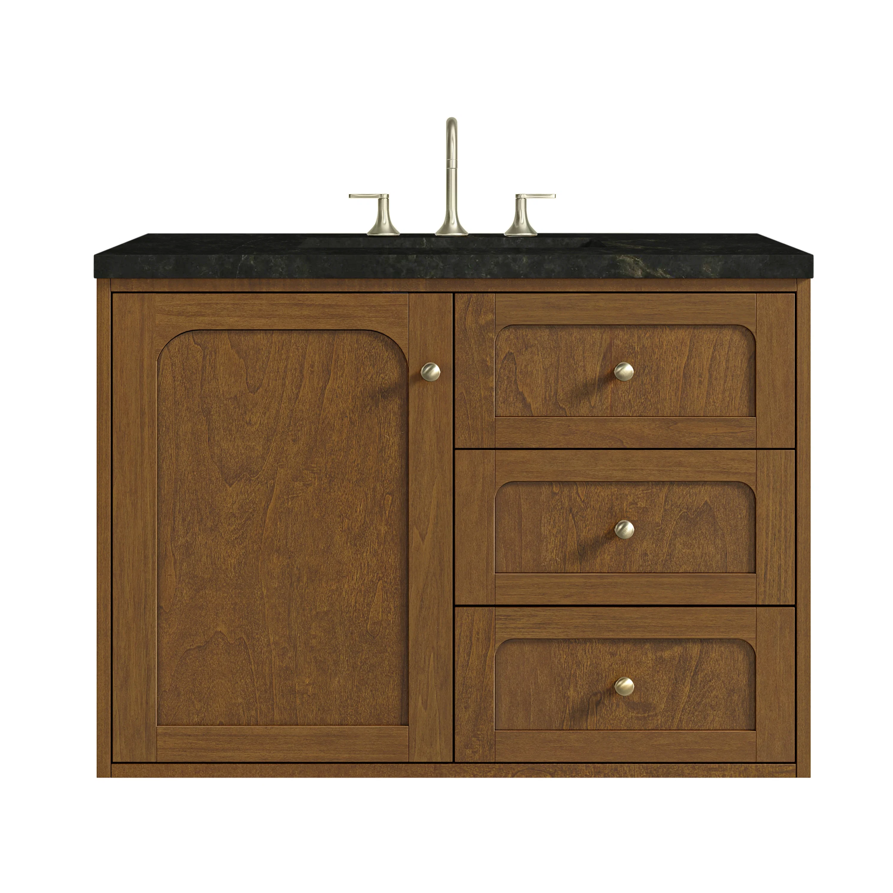 Laurent 36" Single Vanity, Honey Oak w/ 3 CM Phantome Eclos Top