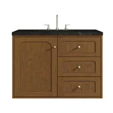 Laurent 36" Single Vanity, Honey Oak w/ 3 CM Phantome Eclos Top