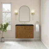 Laurent 36" Single Vanity, Honey Oak w/ 3 CM Phantome Eclos Top