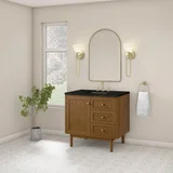 Laurent 36" Single Vanity, Honey Oak w/ 3 CM Phantome Eclos Top