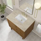 Laurent 36" Single Vanity, Honey Oak w/ 3 CM Tajnar Eclos Top