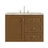 Laurent 36" Single Vanity, Honey Oak w/ 3 CM Tajnar Eclos Top