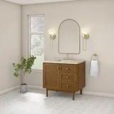 Laurent 36" Single Vanity, Honey Oak w/ 3 CM Tajnar Eclos Top