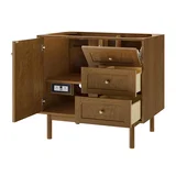 Laurent 36" Single Vanity, Honey Oak w/ 3 CM White Zeus Silestone Top