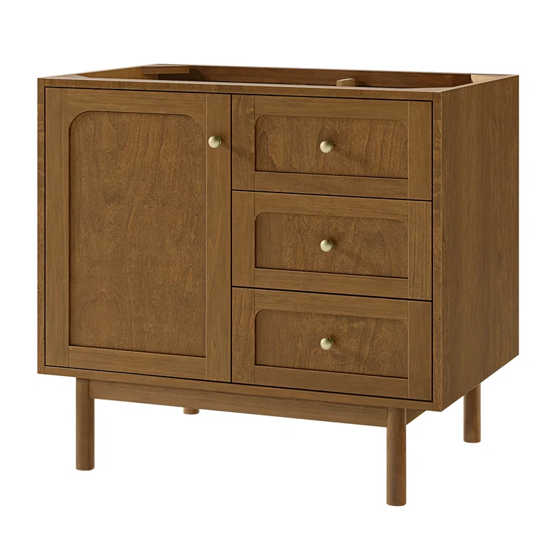 Laurent 36" Single Vanity Cabinet, Honey Oak