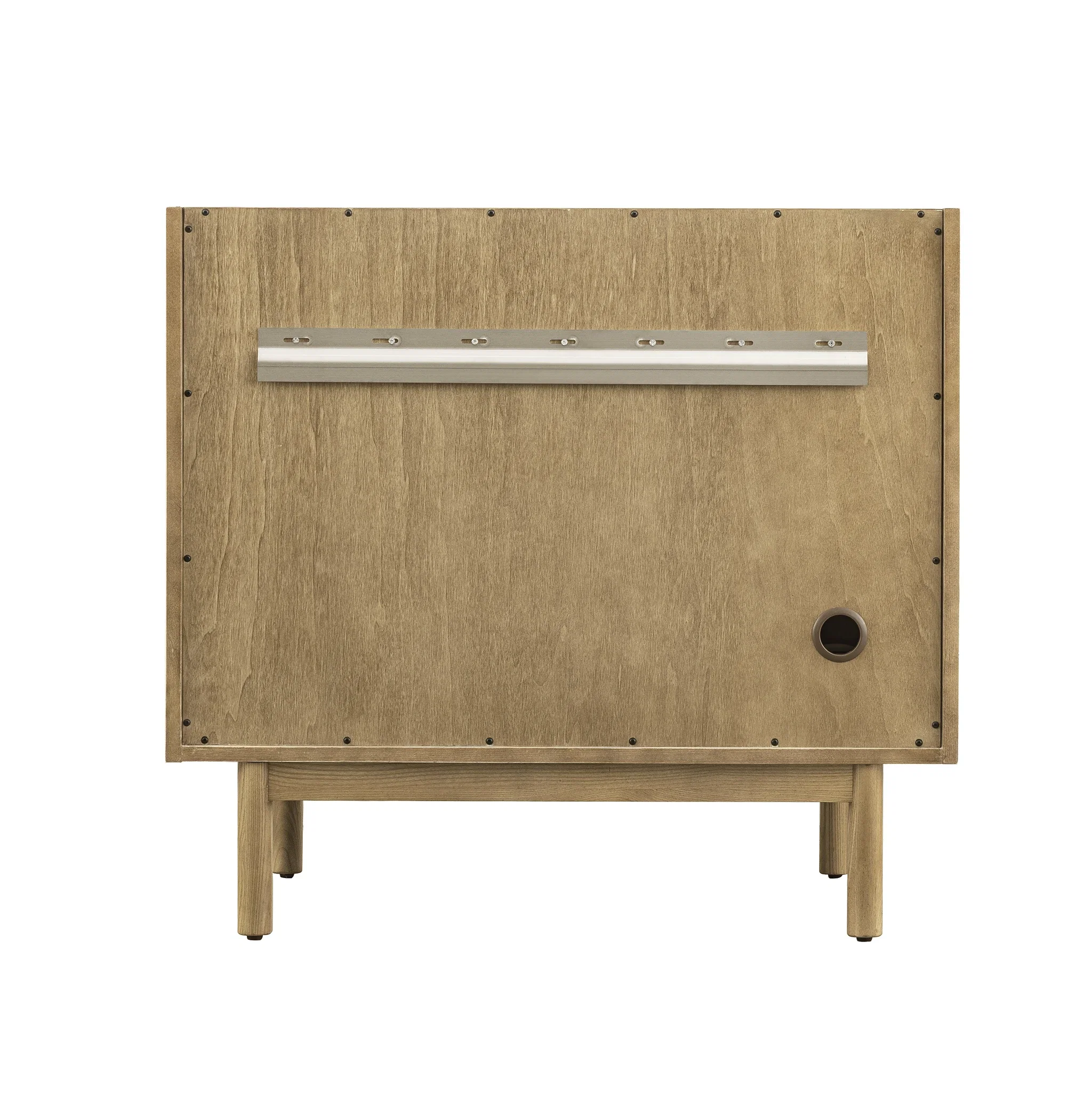 Laurent 36" Single Vanity, Light Natural Oak w/ Single Hole 3 CM White Zeus Top & Backsplash