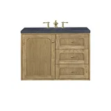 Laurent 36" Single Vanity, Light Natural Oak w/ 3 CM Charcoal Soapstone Top