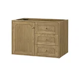 Laurent 36" Single Vanity, Light Natural Oak w/ 3 CM Eternal Jasmine Pearl Top