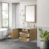 Laurent 36" Single Vanity, Light Natural Oak w/ 3 CM Ethereal Noctis Top
