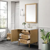 Laurent 36" Single Vanity, Light Natural Oak w/ 3 CM Lime Delight Top