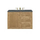Laurent 36" Single Vanity, Light Natural Oak w/ 3 CM Parisien Bleu Top