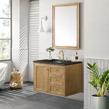 Laurent 36" Single Vanity, Light Natural Oak, w/ 3 CM Phantome Eclos Top