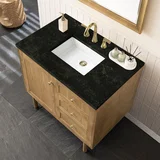 Laurent 36" Single Vanity, Light Natural Oak, w/ 3 CM Phantome Eclos Top