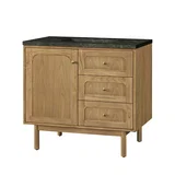 Laurent 36" Single Vanity, Light Natural Oak, w/ 3 CM Phantome Eclos Top