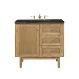Laurent 36" Single Vanity, Light Natural Oak, w/ 3 CM Phantome Eclos Top