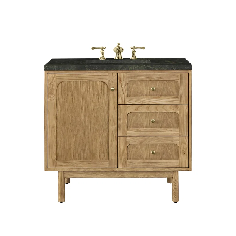 Laurent 36" Single Vanity, Light Natural Oak, w/ 3 CM Phantome Eclos Top
