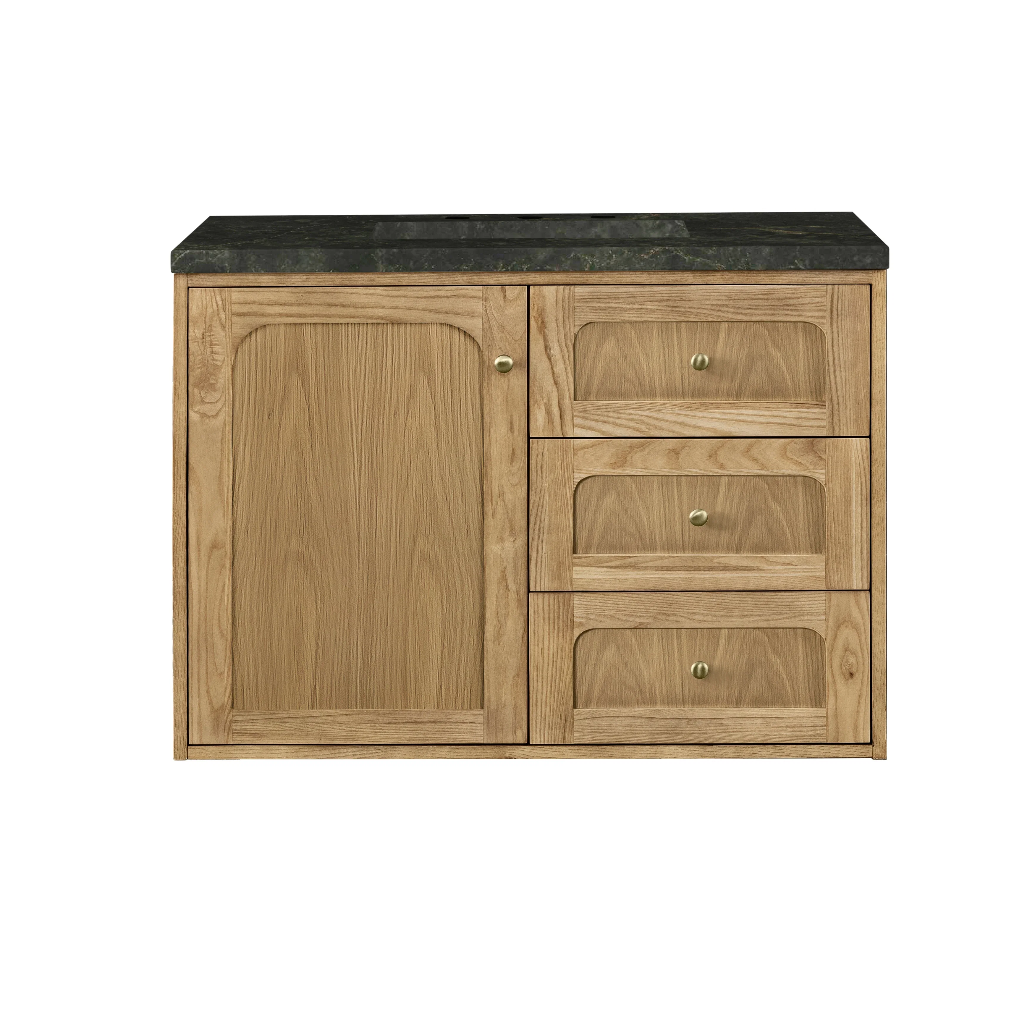 Laurent 36" Single Vanity, Light Natural Oak, w/ 3 CM Phantome Eclos Top
