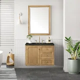 Laurent 36" Single Vanity, Light Natural Oak, w/ 3 CM Phantome Eclos Top