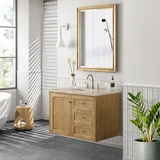 Laurent 36" Single Vanity, Light Natural Oak, w/ 3 CM Tajnar Eclos Top