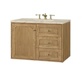 Laurent 36" Single Vanity, Light Natural Oak, w/ 3 CM Tajnar Eclos Top