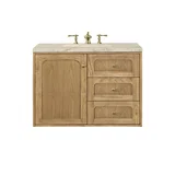 Laurent 36" Single Vanity, Light Natural Oak, w/ 3 CM Tajnar Eclos Top