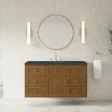 Laurent 48" Single Vanity, Honey Oak w/ 3 CM Charcoal Soapstone Silestone Top