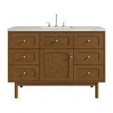 Laurent 48" Single Vanity, Honey Oak w/ 3 CM Ethereal Noctis Silestone Top