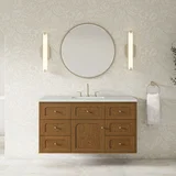 Laurent 48" Single Vanity, Honey Oak w/ 3 CM Ethereal Noctis Silestone Top