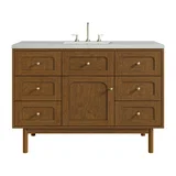 Laurent 48" Single Vanity, Honey Oak w/ 3 CM Lime Delight Silestone Top