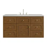 Laurent 48" Single Vanity, Honey Oak w/ 3 CM Lime Delight Silestone Top