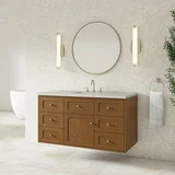 Laurent 48" Single Vanity, Honey Oak w/ 3 CM Lime Delight Silestone Top